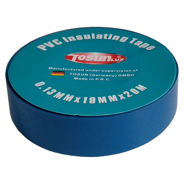 Стрічка ізоляційна PVC, синя, 20м (0.13х19)