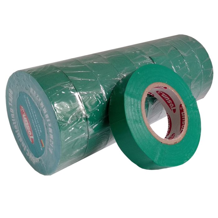 Стрічка ізоляційна PVC, зелена, 20м (0.13х19)
