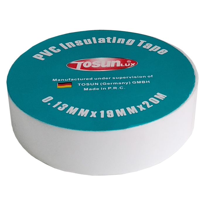 Стрічка ізоляційна PVC, біла, 20м (0.13х19)