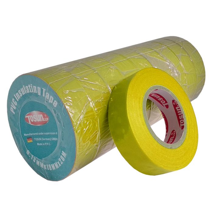 Стрічка ізоляційна PVC, жовта, 20м (0.13х19)