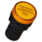 Індикатор світловий AD22-22DS, жовтий, Ø22, АС/DC 24В, LED