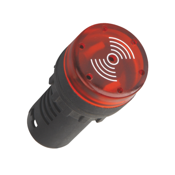 Сигналізатор звуковий AD22-22M/R, 12В, червоний, Ø22, АС/DC 