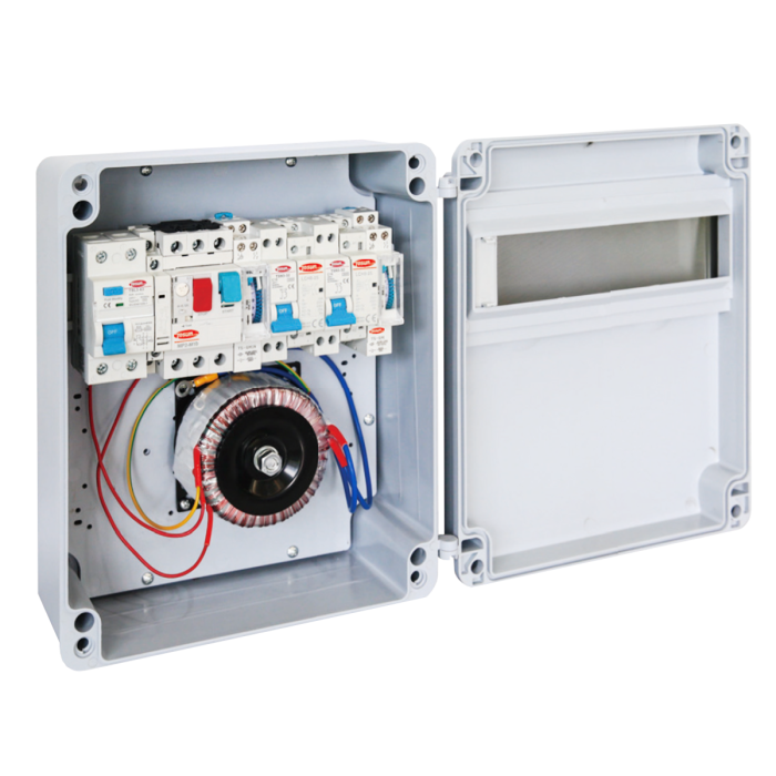 Вологозахищений розподільчий бокс HB під вимикачі на 12 модулів  ІР65, зовнішній монтаж, пластиковий,  для басейнів, UV, ABS