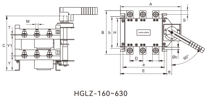 HGLZ-160/3, 3Р, 160А - Вимикач навантаження перекидний