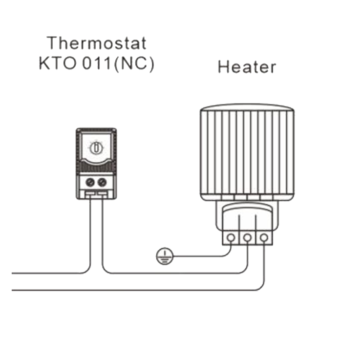Терморегулятор (термостат) KTO-011, NC (червоний)