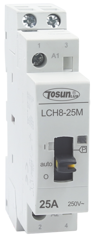LCH8-25M, 2P, 25А, 2NO з ручним управлінням