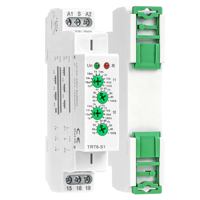 TRT6-S1 Реле часу асиметричного повторення циклу, AC230V, 1CO