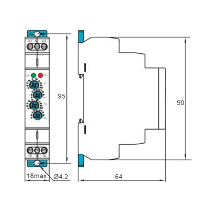 Реле імпульсне TRT8-P2/A230, 16А, АС230, 2SPDT
