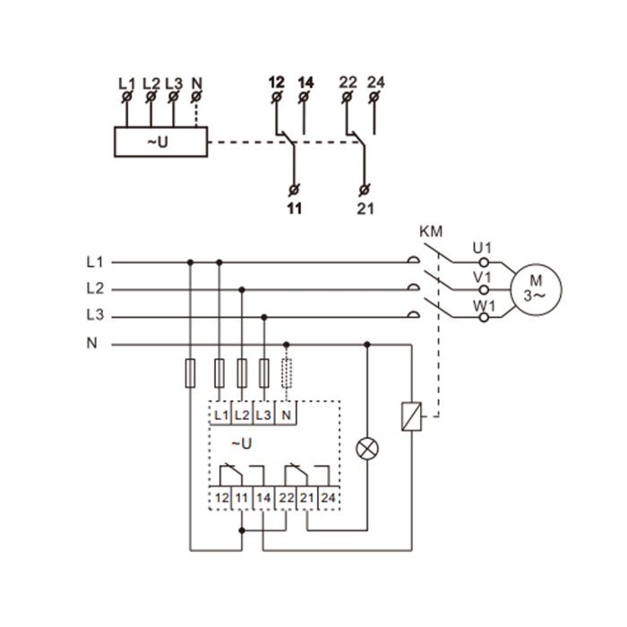 Трифазне реле контролю напруги TRV8-10/M265