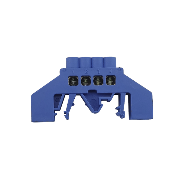 Шина нульова TS-0812K-01 на DIN-рейку, 100А, 8х12, 4 отв.