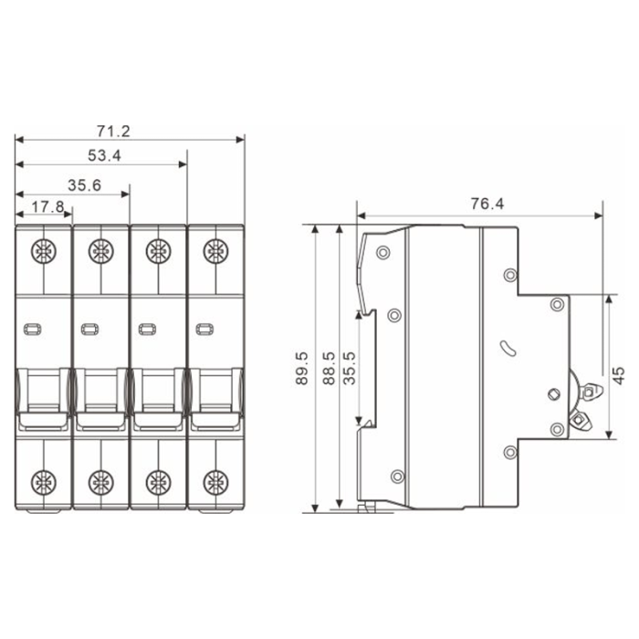 TSB4-125, 80А, 1P, тип С, 6кА