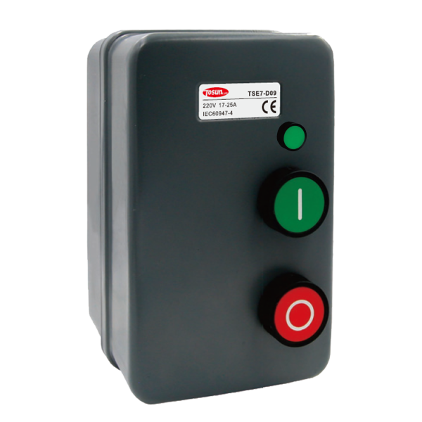 Пускач магнітний TSE7-D40, 40А (IP54) - метал.корпус з LED індикатором