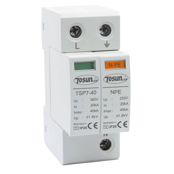 Обмежувач імпульсної перенапруги TSP7-40, 1P+NPE, 20-40kA, тип С, AC275V