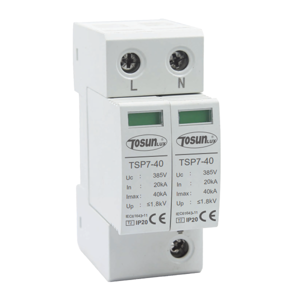 Обмежувач імпульсної перенапруги TSP7-40, 2P, 20-40kA, тип С, AC275V