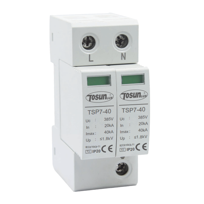 Обмежувач імпульсної перенапруги TSP7-40, 2P, 20-40kA, тип С, AC275V