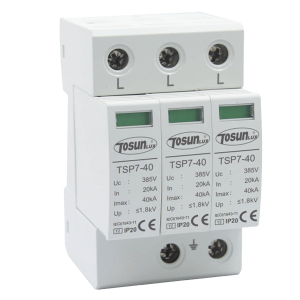 Обмежувач імпульсної перенапруги TSP7-40, 3P, 20-40kA, тип С, AC275V