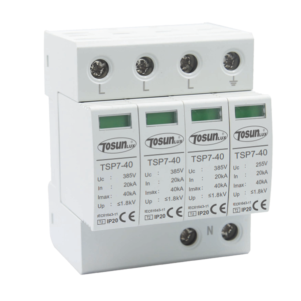 Обмежувач імпульсної перенапруги TSP7-40, 4P, 20-40kA, тип С, AC275V