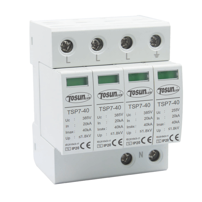 Обмежувач імпульсної перенапруги TSP7-40, 4P, 20-40kA, тип С, AC275V