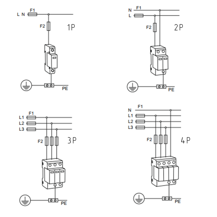 Обмежувач імпульсної перенапруги TSP7-40, 2P, 20-40kA, тип С, AC275V