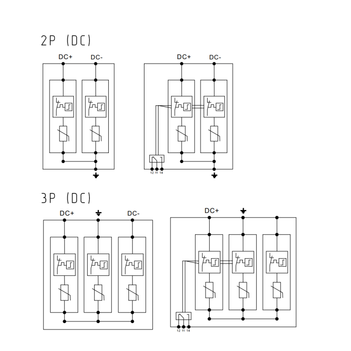Обмежувач імпульсної перенапруги TSP7-40PV, 3P, 20-40kA, DC1000V